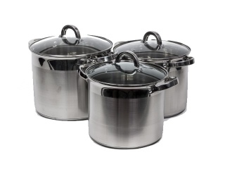 Zestaw garnków 6 elem. DUŻE! 15L, 12L, 9L Indukcja