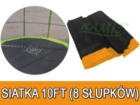 Siatka Do Trampoliny 10FT - 8 pól Pomarańczowa