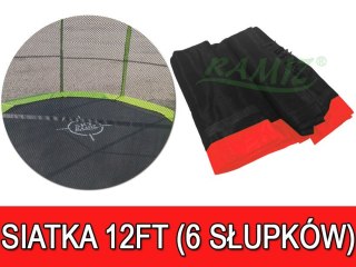 Siatka do Trampoliny 12FT - 6 pól Czerwona