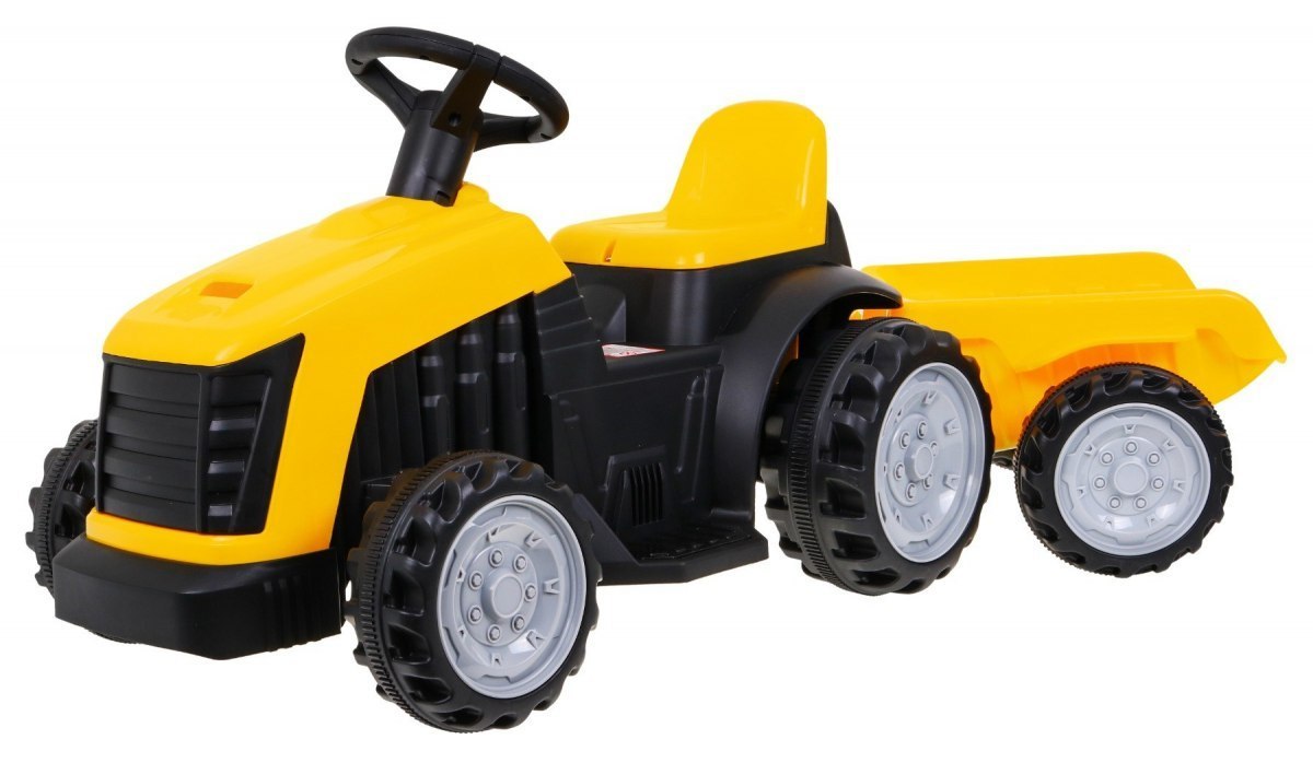 Traktor z Przyczepą Żółty