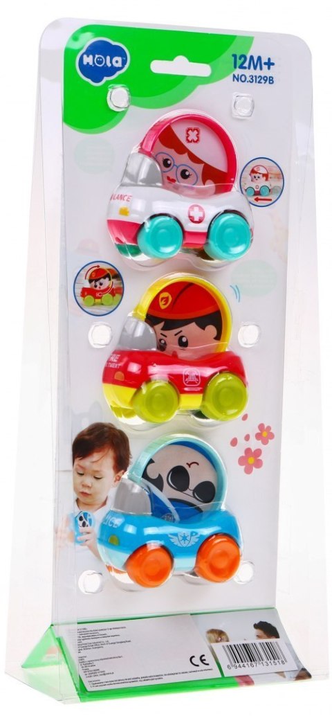 Zestaw 3 Pojazdów Policja Karetka Straż