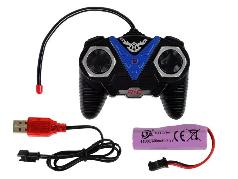 Samochód Sportowy 1:18 Niebieski Koło Zapasowe Pilot 27 Mhz