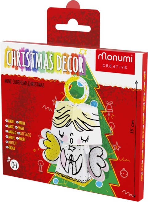 Kolorowanka 3D Bombka Choinkowa Aniołek