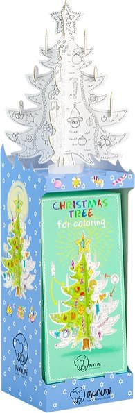 Kolorowanka 3D Choinka Świąteczna