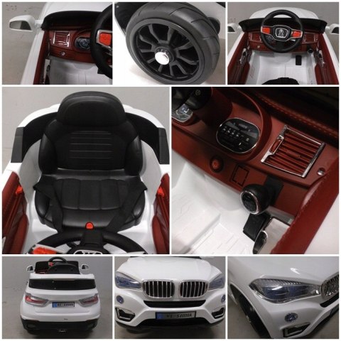 Autko na akumulator BMW + PILOT MP3 USB koła EVA