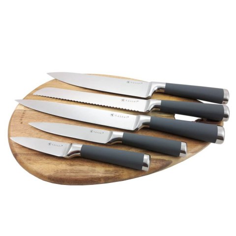 KASSEL Zestaw noży w bloku 5el. Miejsce na tablet!