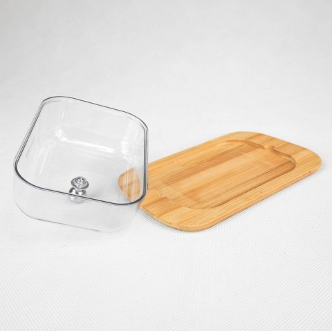 KINGHOFF maselniczka drewniana z przykrywką