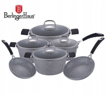 Komplet garnków BERLINGER HAUS 10el STONE TOUCH
