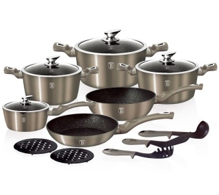 Komplet garnków BERLINGER HAUS 15el METALIC CARBON