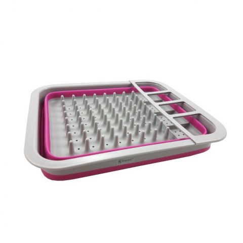 Ociekacz sylikonowy suszarka do naczyń 37x31cm RÓŻ