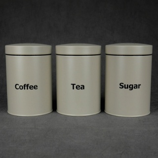 Pojemniki kawa, herbata, cukier ZESTAW 3 elementy