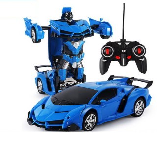Auto Robot Transformers 2w1 R/C Pilot Światło Dźwięk Drift Niebieski