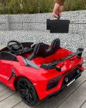 LICENCJONOWANY LAMBORGHINI AVENTADOR SVJ DLA 2 DZIECI, FUNKCJA DRIFTU MIĘKKIE SIEDZENIE, MIĘKKIE KOŁA/SX2028 2x300W