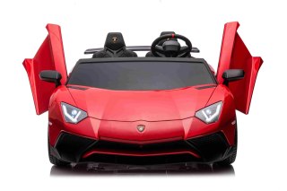 Wielkie dwuosobowe Lamborghini Aventador SV 2x200W 24V do 100kg Czerwony