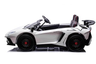 Wielkie dwuosobowe Lamborghini Aventador SV 2x200W 24V do 100kg Biały AUTKO XXL