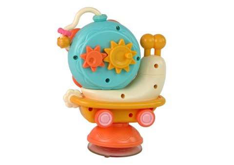 Interaktywny Edukacyjny Ślimak Wiatraczek Dla Malucha Różowy z Przyssawką