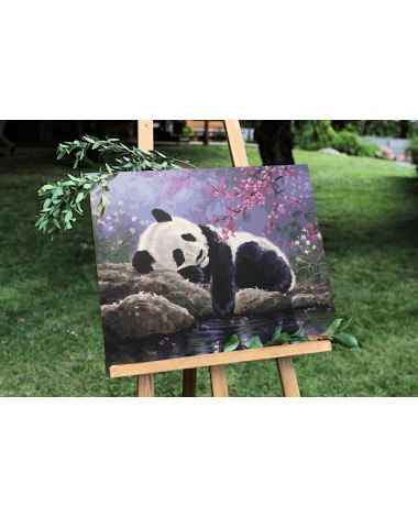 Malowanie po numerach 40x50 Panda na odpoczynku