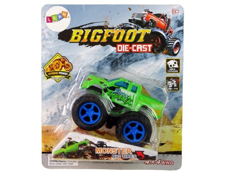 Auto Resorak Z Naciągiem Monster Truck Big Foot Gumowe Opony Rampa