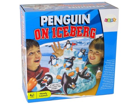 Rodzinna Gra Wspinające Się Pingwiny Na Lodzie