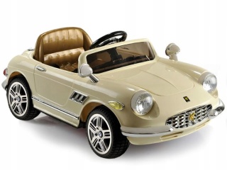 Samochód akumulatorowy RETRO gumowe koła MP3 PILOT