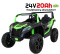 Buggy ATV Strong Racing dla 2 dzieci Zielony + Silnik bezszczotkowy + Pompowane koła + Audio LED ZIELONY
