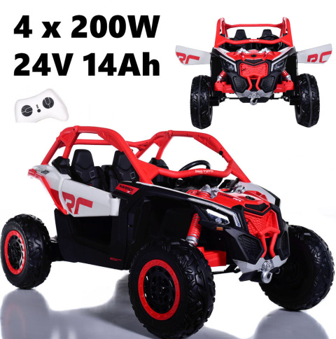 Pojazd Buggy CAN-AM Maverick 3 Turbo RR Czerwony 4x200 24V DK-CA001