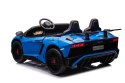Auto na akumulator XXL Lamborghini Aventador SV STRONG 200W bezszczotkowy silnik 24V Niebieski