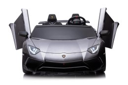 Auto na akumulator XXL Lamborghini Aventador SV STRONG 200W bezszczotkowy silnik 24V Szary / Srebrny