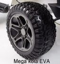 MEGA JEEP MONSTER 4X4 Z REDUKTOREM NAPĘDU EXCLUSIVE 24 V, 480 WAT, WOLNY START,MIĘKKIE KOŁA /WXE1688-24V