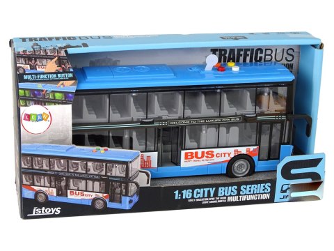 Autobus Dwupiętrowy Niebieski Dźwięk Światła