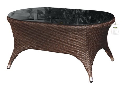 Komplet Meble Ratanowe Brązowo - Pomarańczowe