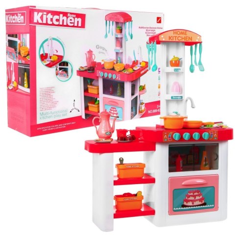 Kuchnia Aneks Kuchenny Kran z Wodą 46 Elementów Różowa