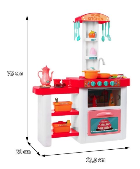 Kuchnia Aneks Kuchenny Kran z Wodą 46 Elementów Różowa