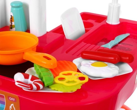 Kuchnia Aneks Kuchenny Kran z Wodą 46 Elementów Różowa