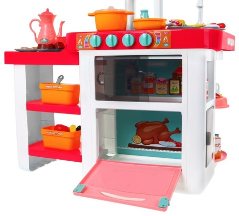 Kuchnia Aneks Kuchenny Kran z Wodą 46 Elementów Różowa