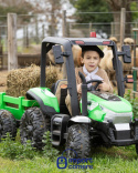 Wielki Traktor na akumulator z przyczepą 4x4 + kabina