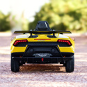 Auto na akumulator Lamborghini Huracan Żółte 4x45W + PILOT