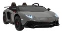 Auto na akumulator XXL Lamborghini Aventador SV STRONG 200W bezszczotkowy silnik 24V Szary / Srebrny