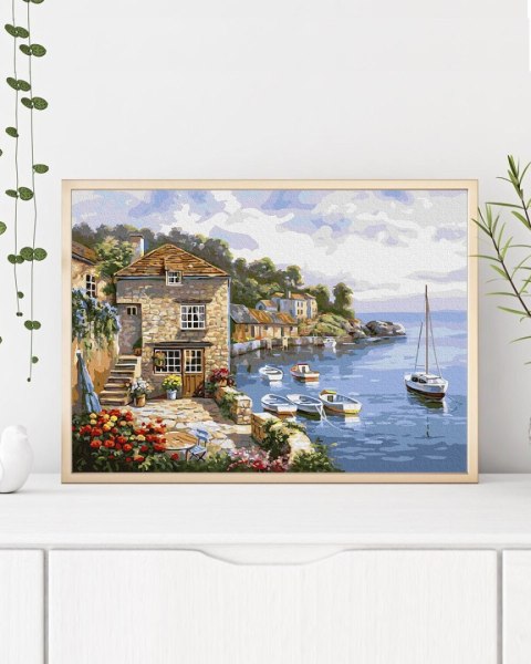 Malowanie po numerach 40x50 Jezioro Como