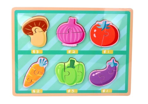 Drewniane Puzzle Zwierzęta Dinozaury Do Dopasowania