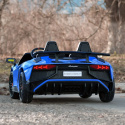 Auto na akumulator XXL Lamborghini Aventador SV STRONG 200W bezszczotkowy silnik 24V Niebieski