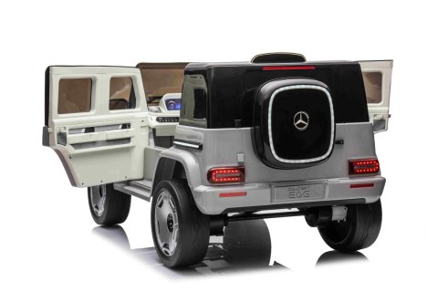 Autko na akumulator Mercedes Benz EQG Srebrny 4x4 12V9Ah