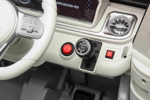 Autko na akumulator Mercedes Benz EQG Srebrny 4x4 12V9Ah