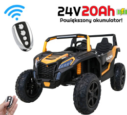 Auto na akumulator Buggy ATV Strong Racing dla 2 dzieci Złoty + PILOT AWARYJNY