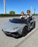 Auto na akumulator XXL Lamborghini Aventador SV STRONG 200W bezszczotkowy silnik 24V Szary / Srebrny