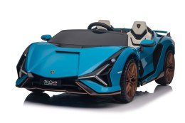 Auto na akumulator dwuosobowe Lamborghini SIAN Niebieski 4x100W 24V