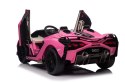 Auto na akumulator dwuosobowe Lamborghini SIAN Różowy 4x100W 24V