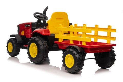 Pojazd Traktor z Przyczepą Czerwony