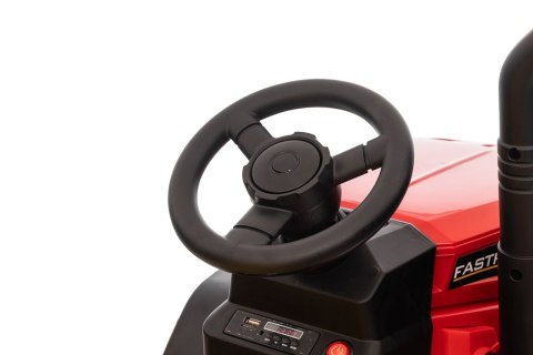 Pojazd Traktor z Przyczepą Czerwony