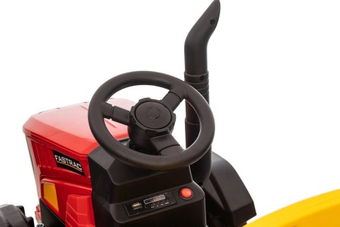 Pojazd Traktor z Przyczepą Czerwony